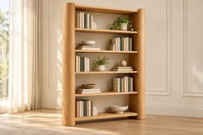 مكتبة رفوف — مدور