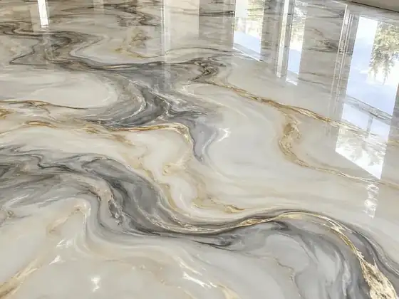 Marble-effect Epoxy material — illustrative