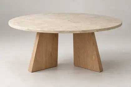 طاولة طعام دائرية — ركائز